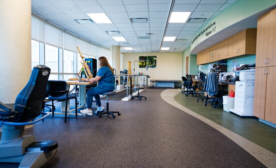 The hospital's new and expanded inpatient rehab center