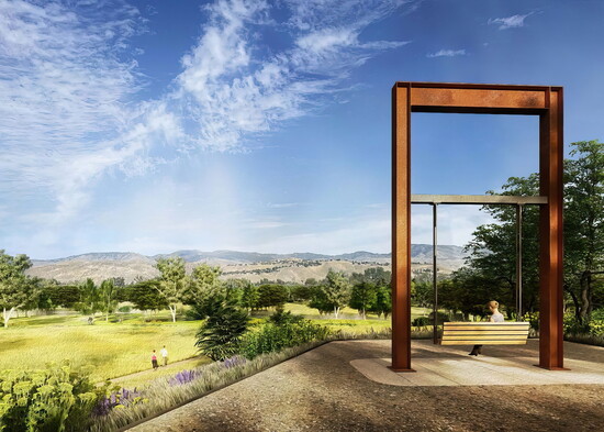 Expo Idaho’s 50-acre park replaces the racetrack along the Greenbelt. Rendering: Port Urbanism
