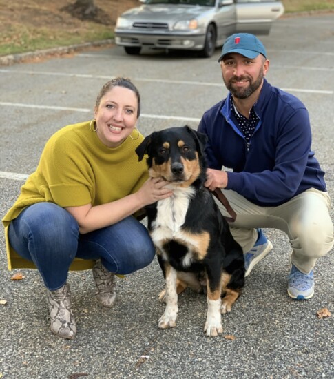 Caitlin and Kim with Barkley