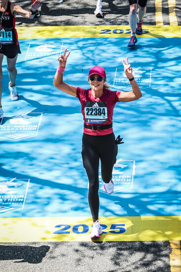 Erica's Boston Marathon finish.