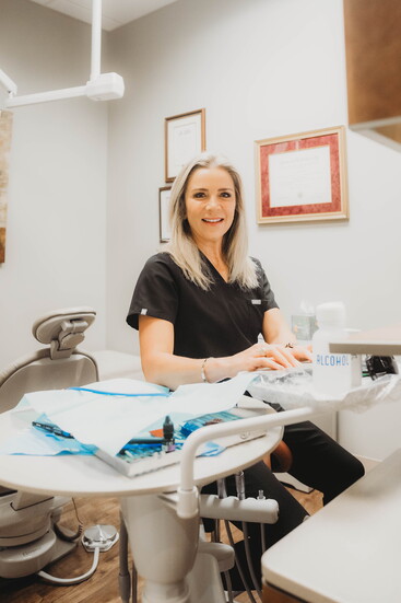 Dr. Erica Cummings at work.