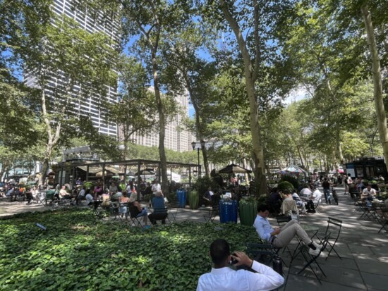 Any sunny afternoon in Bryant Park