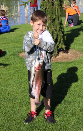 A fish caught during Unplug and Be Outside, an free annual event offered by Meridian Parks & Recreation
