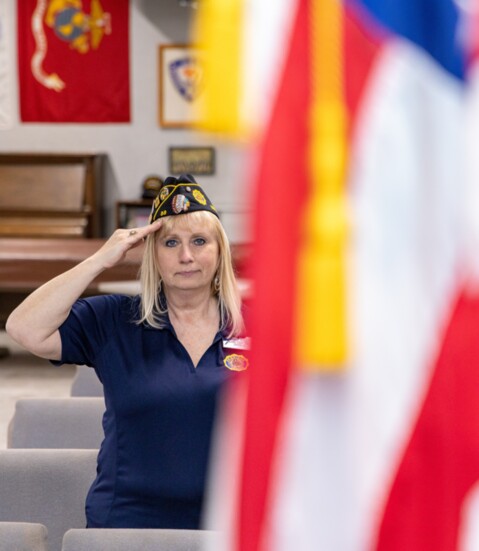 U.S. Navy veteran Tammie Richard is an accredited volunteer veterans service officer for Norman's American Legion Post #88. (Mel Drake Photography)