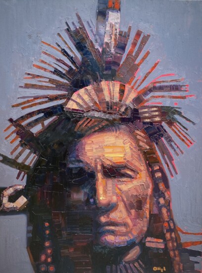 Straight Forehead, Oglala Lakota, 1901, 30x40