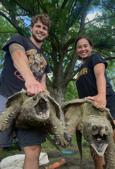 Trainer Nik Grubbs and wife 