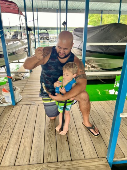  Trainer Alex Smith and son