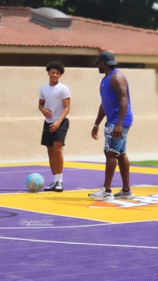 Trainer Dre Simpson and kids