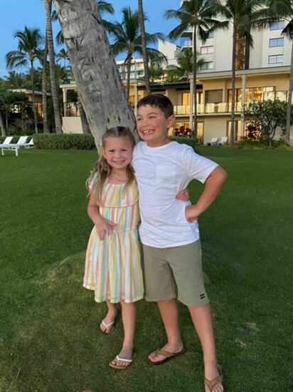 Reese and Carter Vandenberg in their favorite vacation spot, Photographer: Heather Vandenberg