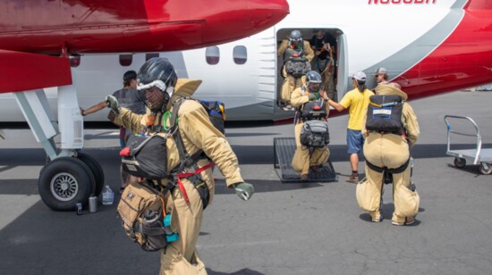 2020 smokejumpers training with a new plane in Boise