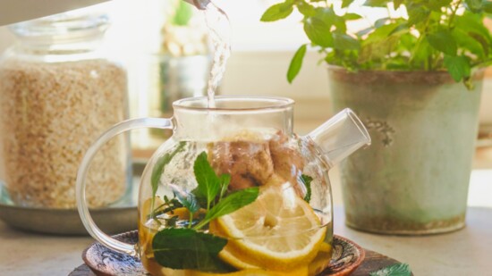 Lemon balm ginger tea