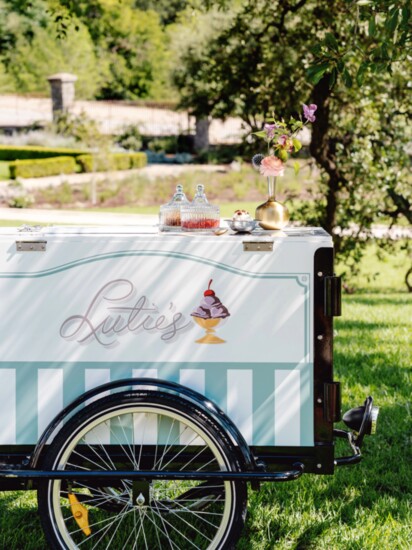 Lutie's, the restaurant open to the public, has an ice cream cart
