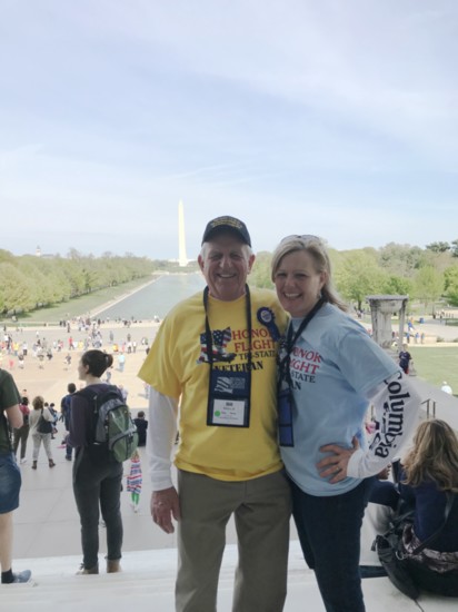 Bill and Carol views the Washington Monument.
