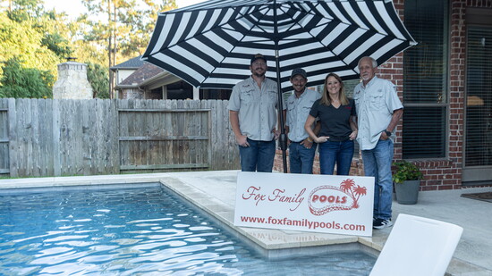 The Fox Family Pool Team: Austin Holbrook, Jeremy Richard, Lisa Holbrook, & Rick Royal