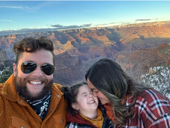 Bradford Berry with his wife, Jill, and daughter, Harper