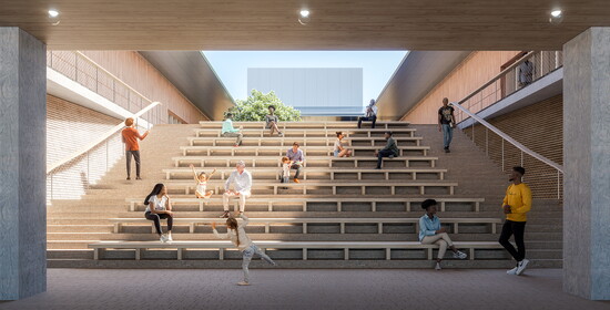 Courtyard River Window Stair, Memphis Art Museum Credit: Courtesy of Herzog & de Meuron 