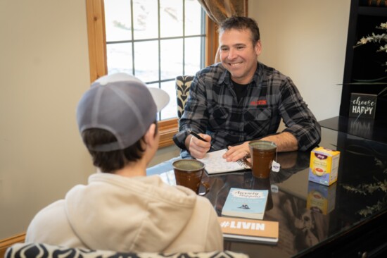 Young uses his experience with mental illness to work with his clients 