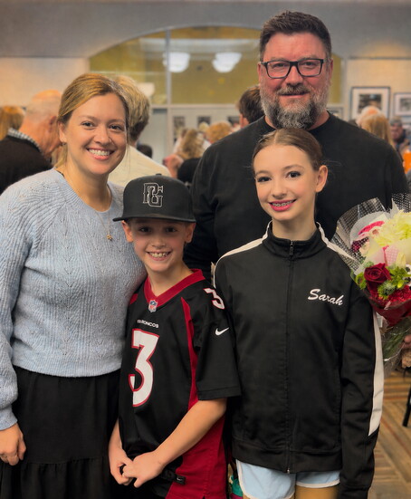 The Thomas family: Cristy, James, Sarah and Mike
