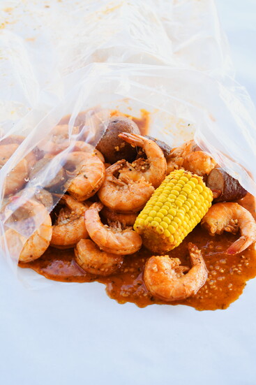 A shrimp boil at Angry Crab Shack. Courtesy Angry Crab Shack