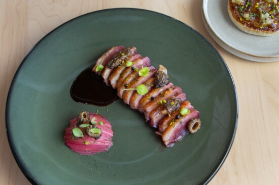 Tea Smoked Duck Breast at Atria. Photo by Debby Wolvos