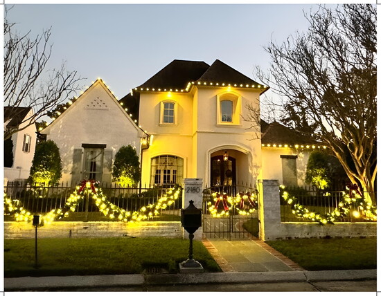 Warm outdoor lighting can bring the season home.