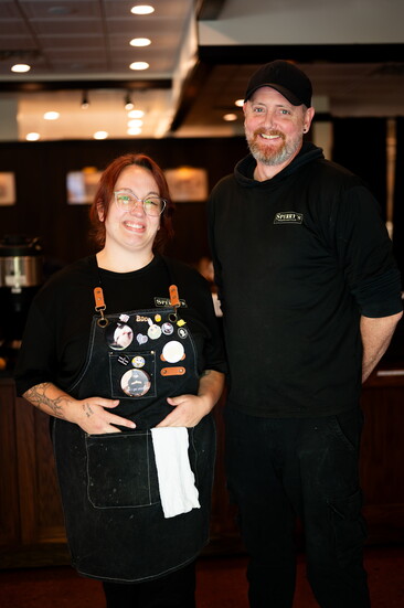 Cafe GM Autumn Abernathy and Mercantile GM and Head Butcher Drew Fugére.