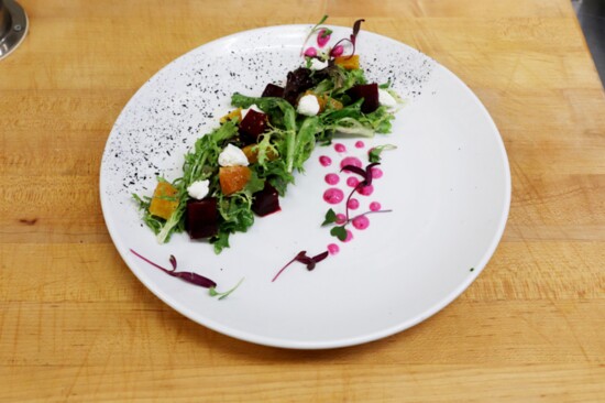 Roasted Beet Salad with Goat Cheese Mousse
