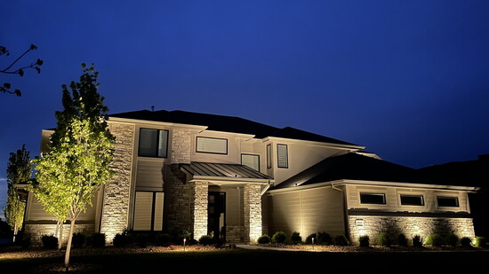 Elevate your homes exterior with professional lighting solutions from Midwest Lightscaping 