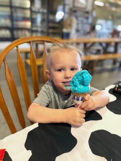 Enjoy $1 scoops of homemade ice cream at Dakin Dairy Farms.