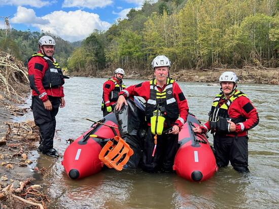 OK-TF1 members (from left) Shawn Mitchell, Mike Emillio, Brent Koeninger, Levi Mulder