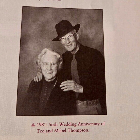 1981: 50th wedding anniversary of Ted and Mabel Thompson