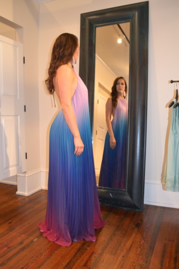 Pleated ombré maxi dress by L’atiste,  $105 