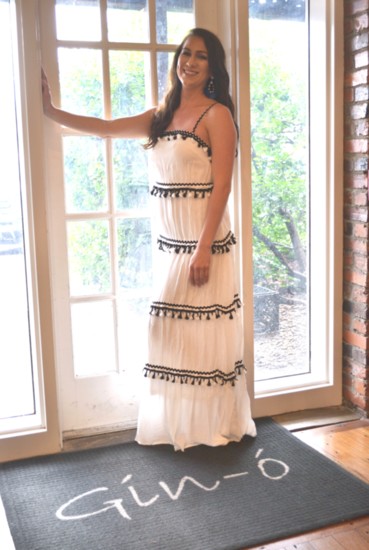 White and black maxi dress by L’atiste, $95