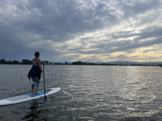 Finding tranquility paddle boarding on Windsor lake