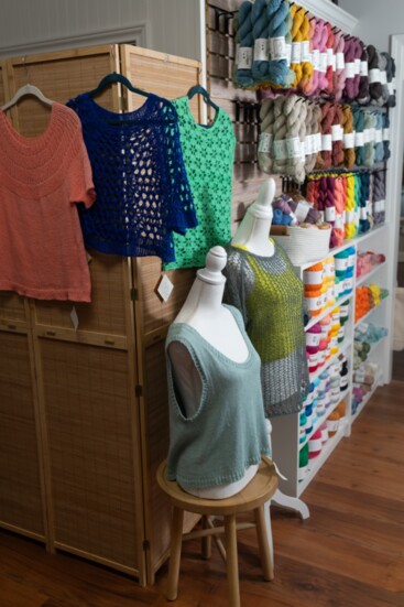 The expanded room for additional natural fibers and trending patterns of knitted tops. 