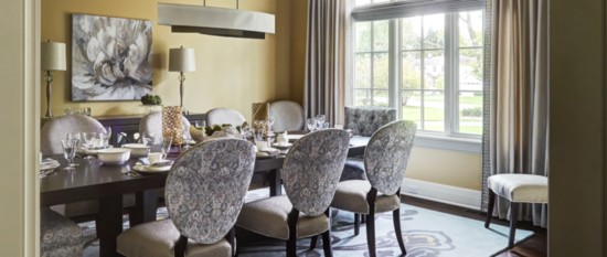 Dining room ready for entertaining.