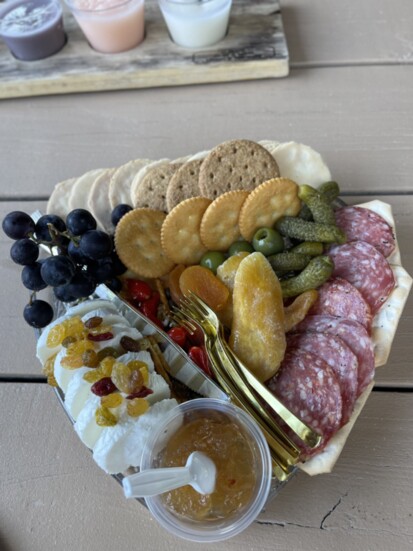 Charcuterie board at Jules J. Bertawas delicious! 