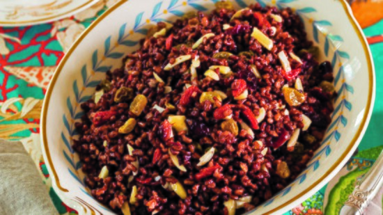 Mom's Unfried Red Rice with Berries