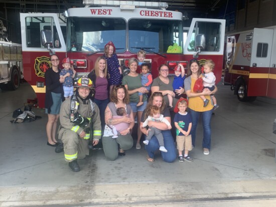 A field trip to the local fire station with MOMS Club of West Chester