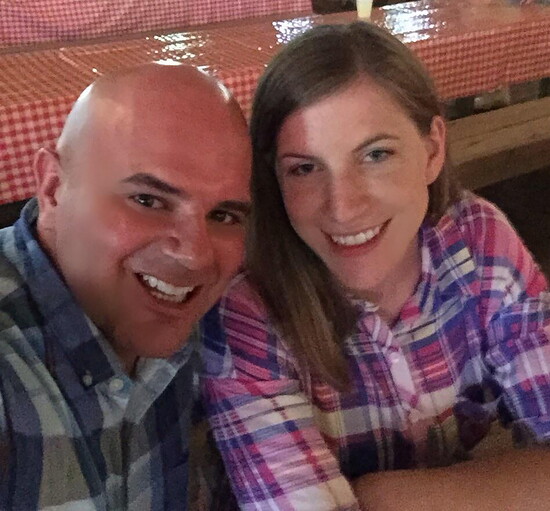 Hayes with his wife, Candace