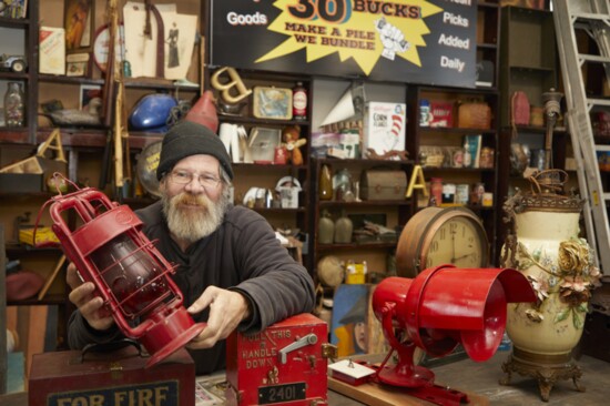 Bob Huntington, of New England Estate Pickers, specializes in signage. He recently introduced a wall of wonders—anything on it can be ‘picked’ for 30 bucks!