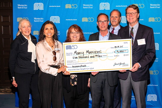 Legacy Award Winner, Many Mansions - Janet Garufis (MB&T), Judith Botsai, Clair Moniz, Rick Schroeder, Brian Donovan (MB&T), Carlisle Packard