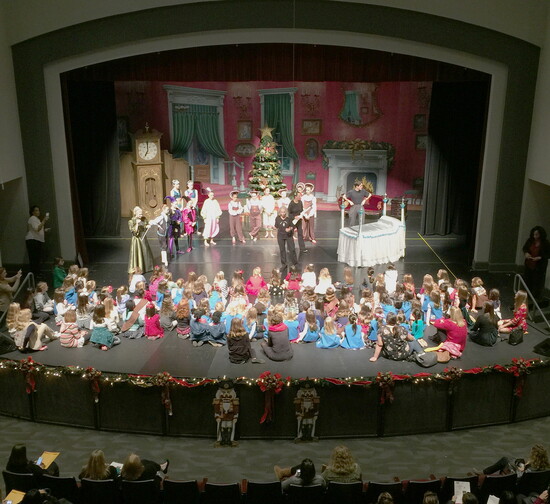 Girls Scouts attending performance