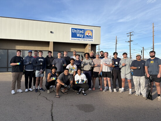 UNCO Athletes: Grant Gordon, Marcus Mozer, Kenny Lueth, Owen Wind, Luke Womack, Enzo Pulte, Luca Fasano, Jackson Quammie, AJ Burton, Justin Guin, & Jordan Davis