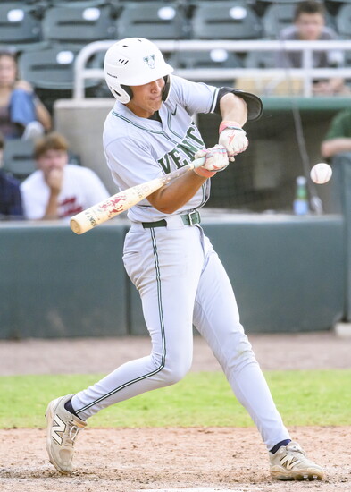 Macade Carey at bat at the State Championship.