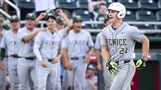 The team celebrates RJ Shields’ late-game home run.