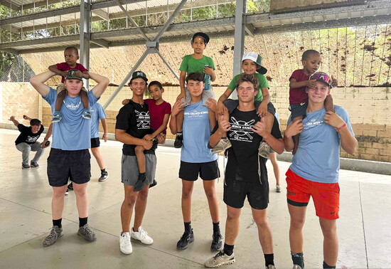 The team visiting an orphanage on their summer 2025 mission trip to the Dominican Republic. 