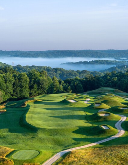 Fog Settles Over French Lick, Photo Courtesy of The Pete Dye Course at French Lick