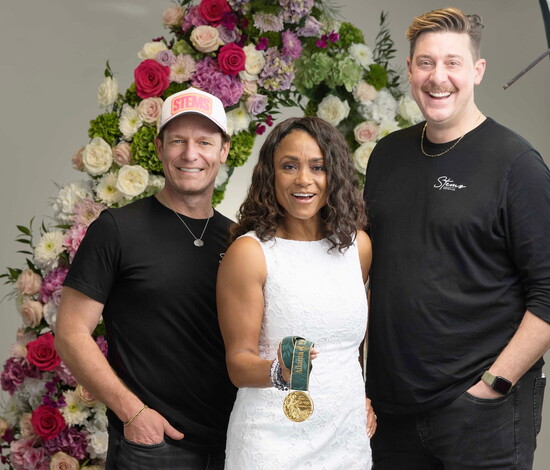 Nick and Paul Porche-Riner of Stems On The Move with Dominique Dawes.