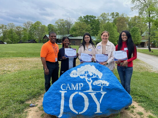 From L to R: Counselor Ottis Williams, Mentees: Manirambona Ernestine, Prekshya Nepal, Olga Klochkov, Priyanshi Shah. Photo By: W3 Staff